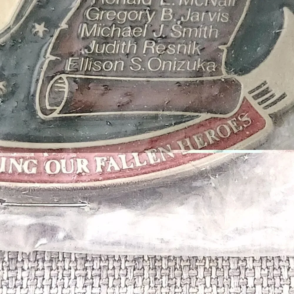 Vtg Commemorative Space Shuttle Challenger Belt Buckle Made In The U.S.A. # 2349